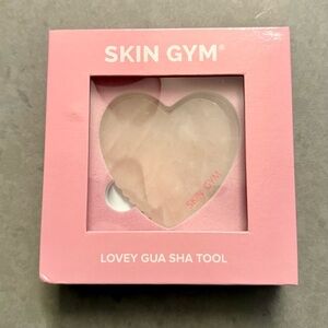 Skin Gym Lovey Gua Sha Tool - Heart-Shaped Rose Quartz NIB